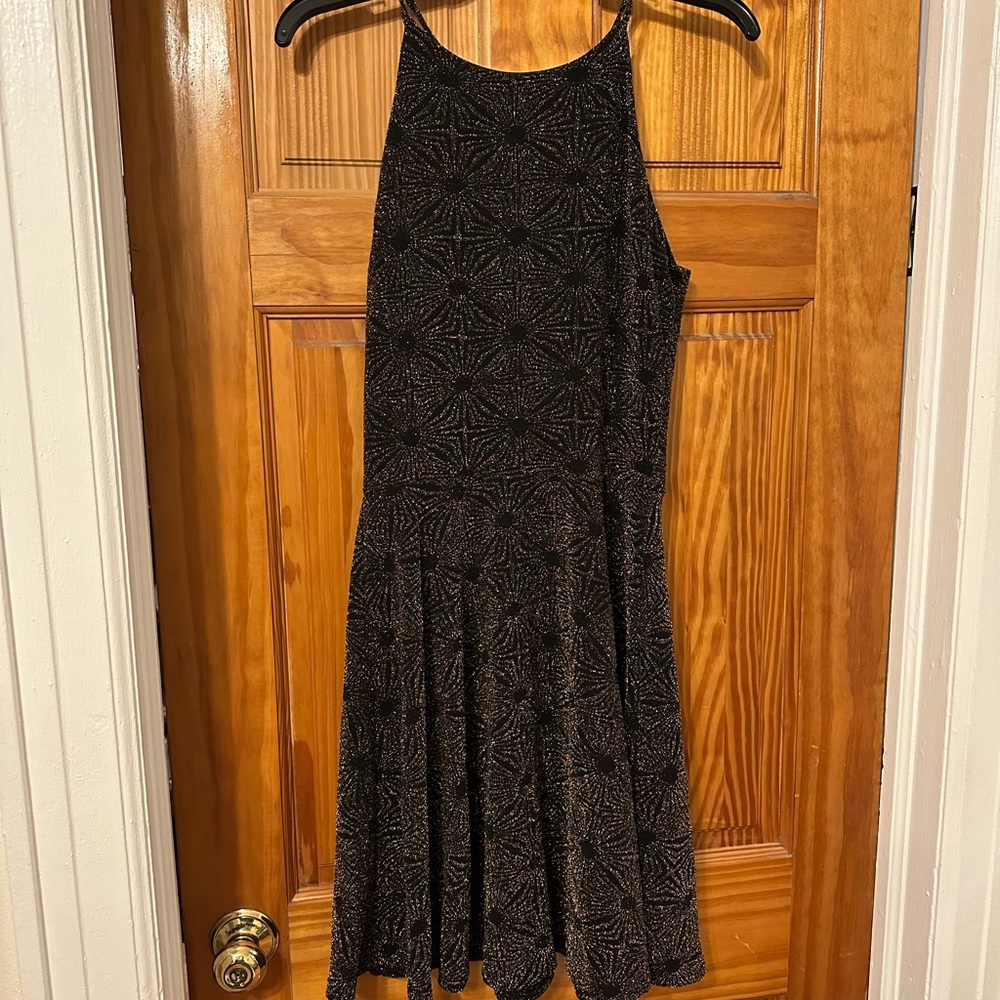 Black gold sparkle dress